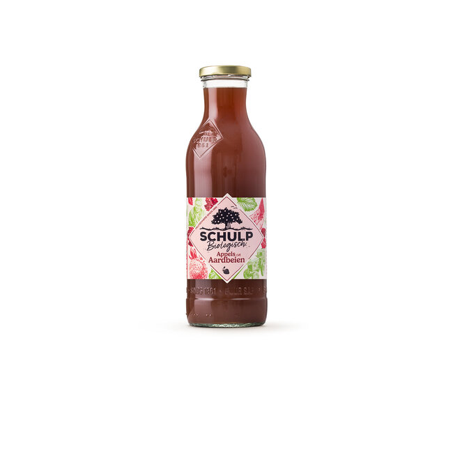 Schulp Appel & aardbeiensap bio 750 Milliliter