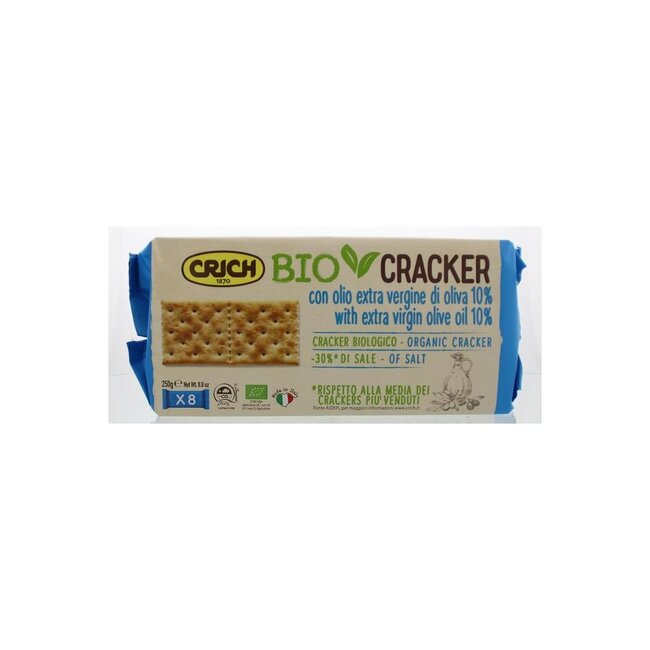 Crackers olijfolie blauw bio 250 Gram