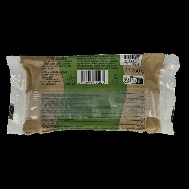 Schnitzer Sesambrood glutenvrij bio 250 Gram