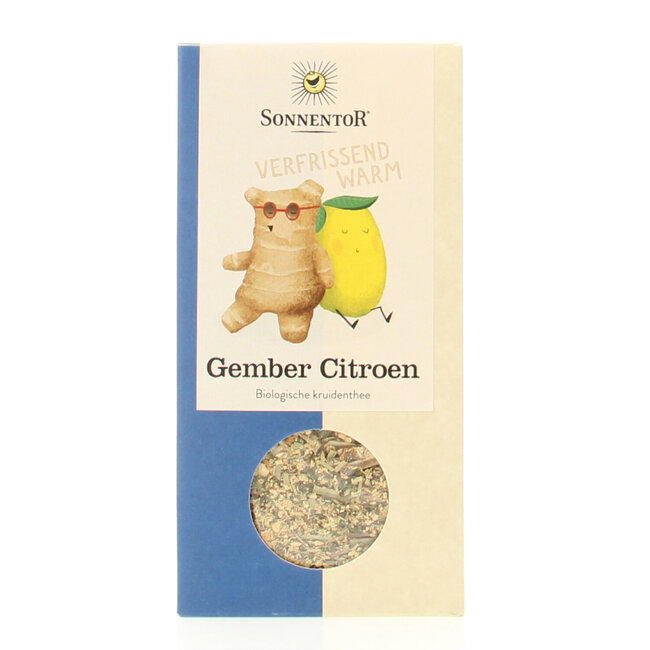 Gember & citroen kruiden thee los bio 80 Gram