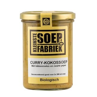 Kleinstesoepfabriek Curry Kokossoep bio 400 Milliliter