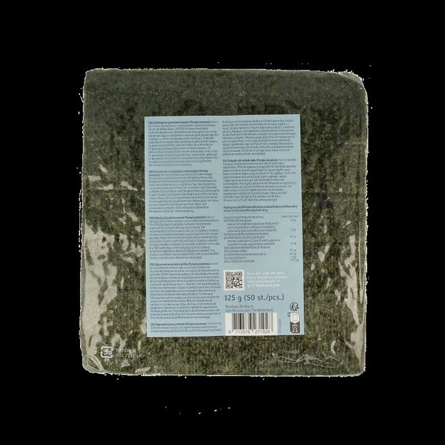 TerraSana Sushi nori grillé 50 feuilles 125 g