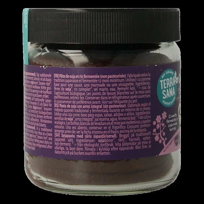 TerraSana Genmai miso ongepasteuriseerd glas bio 350 Gram