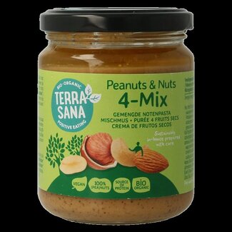 TerraSana TerraSana Purée de 4 noix mélangées sans sel bio 250 g