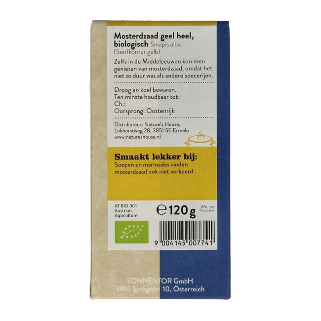 Sonnentor Graines de moutarde jaune bio 120 g