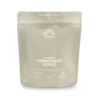 Mattisson Absolute hemp seeds hulled hennepzaad gepeld bio 500 Gram