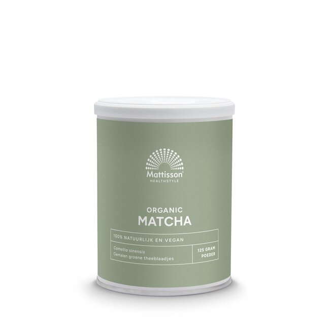 Mattisson Matcha powder poeder green tea bio 125 Gram
