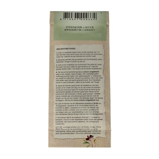 Graines de haricots mungo bio Peuleschil 145 g