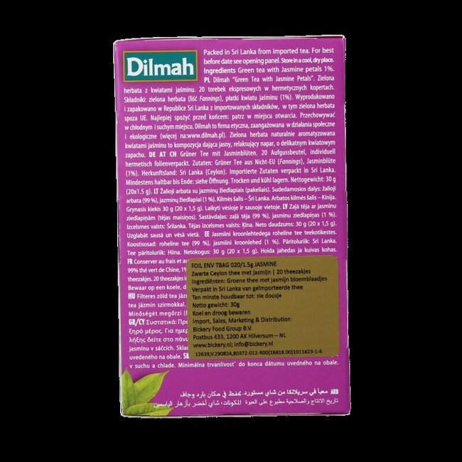 Sélection de thé vert au jasmin Dilmah 20 sachets