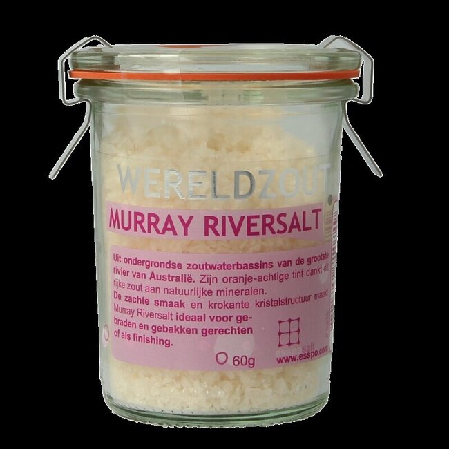 Wereldzout Murray River Salt glas 60 Gram