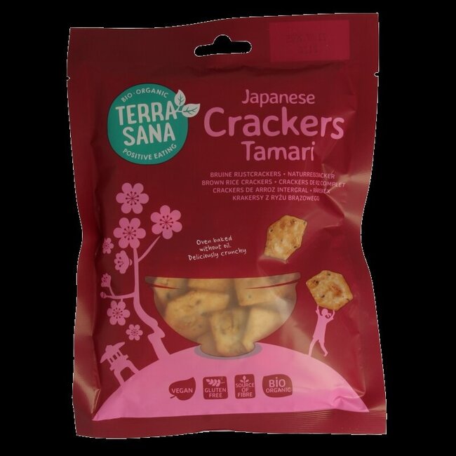 Japanse bruine rijstcrackers eko bio 60 Gram