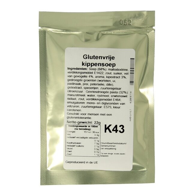 Bezgluten Kippensoep glutenvrij 22 Gram