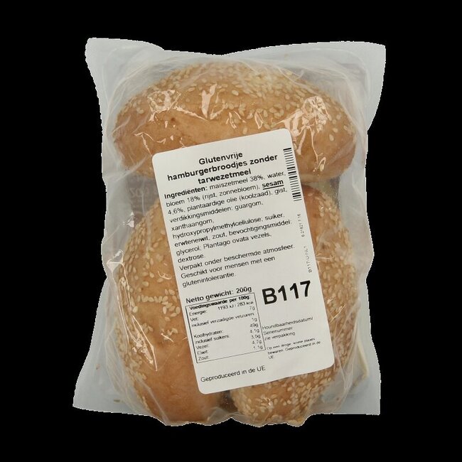 Pains à burger sans gluten Bezgluten 200 grammes