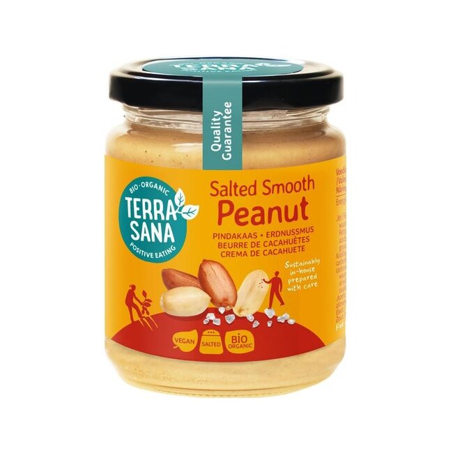 TerraSana Pindakaas fijn met himalayazout bio 250 Gram