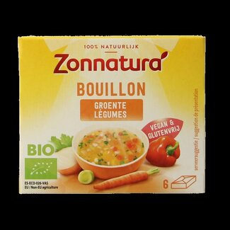 Zonnatura Zonnatura Groentebouillon tablet 11 gram bio 6 Stuks