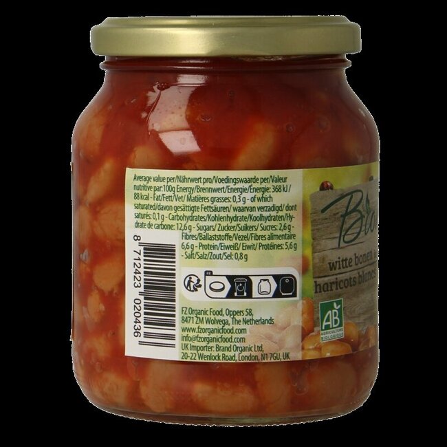 Bionova Haricots blancs à la sauce tomate bio 350 g