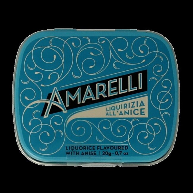 Amarelli Laurierdrop blikje anijs Chicchi 20 Gram
