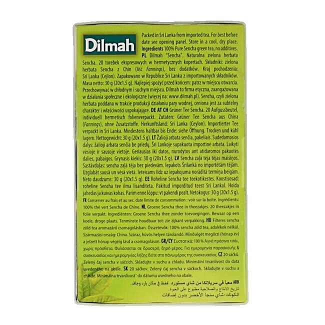 Sélection de thé vert Sencha Dilmah - 20 sachets