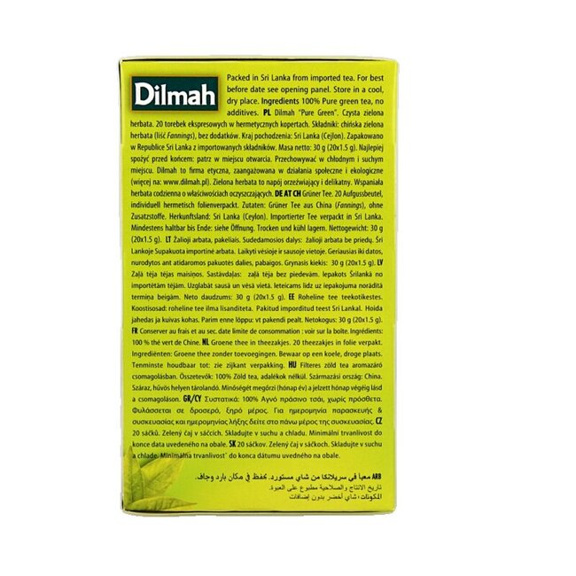 Dilmah Pure green tea selection 20 sachets