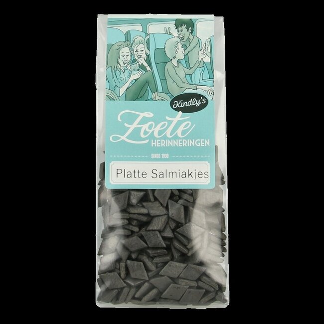 Kindly's Platte salmiak zoete herinneringen 130 Gram