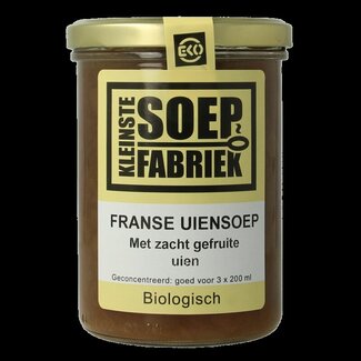 Kleinstesoepfabriek Kleinstesoepfabriek Franse uiensoep vegetarisch bio 400 Milliliter