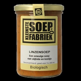 Kleinstesoepfabriek Kleinstesoepfabriek Linzensoep bio 400 Milliliter
