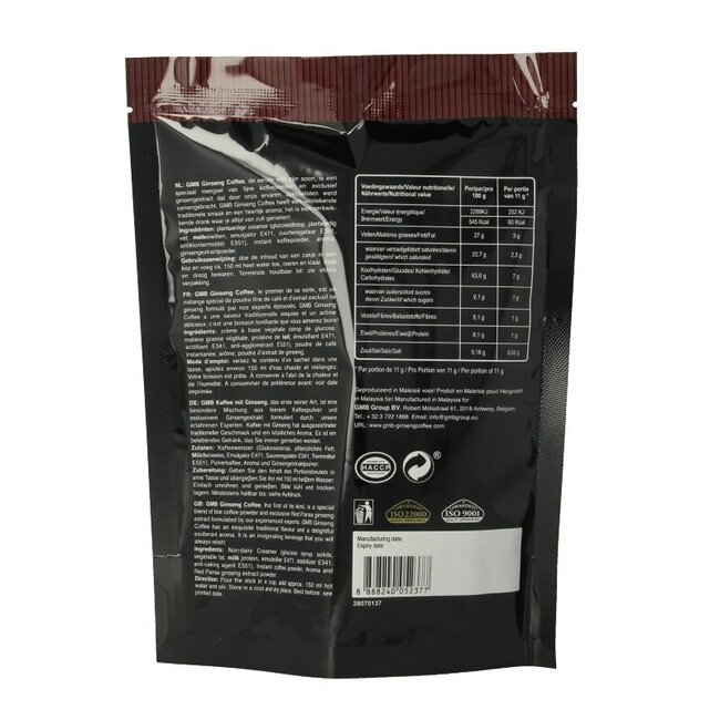 Café au ginseng GMB sans sucre ajouté 10 sachets