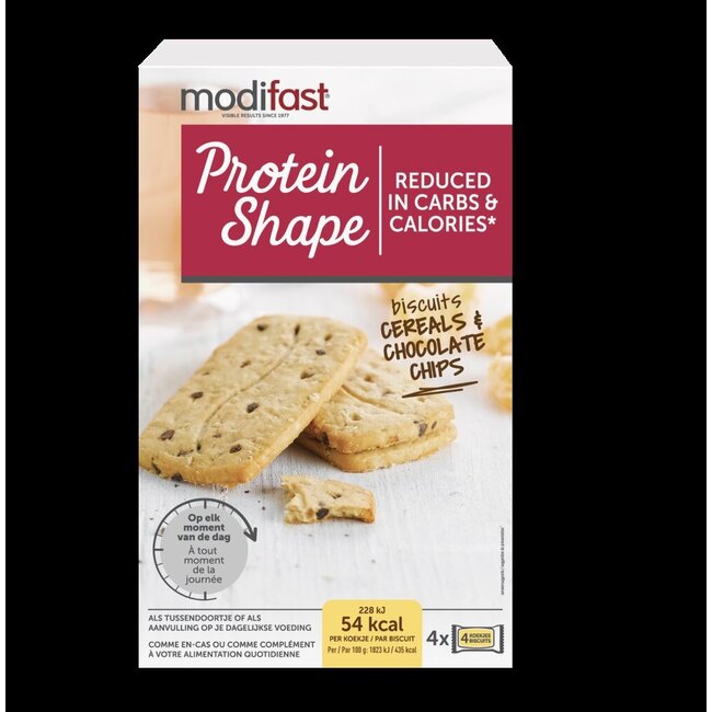 Proteine shape biscuits cereals & chocolate chips 200 Gram