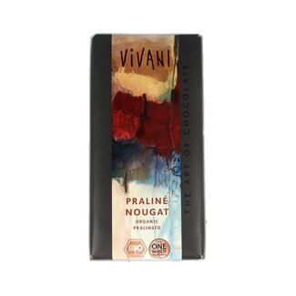 Vivani Vivani Chocolade melk praline nougat bio 100 Gram
