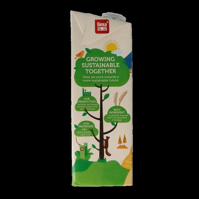 Boisson au riz vanille bio Lima 1 litre