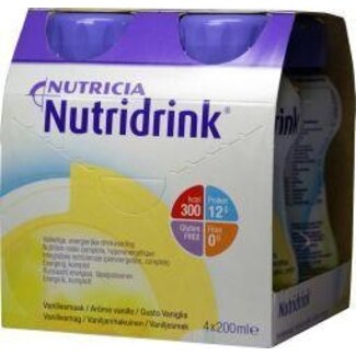 Nutridrink Nutridrink Vanille 200ml 4 Stuks