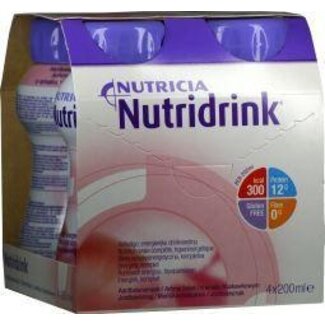Nutridrink Nutridrink Aardbei 200 gram 4 Stuks
