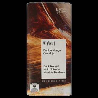 Vivani Vivani Chocolat noir praliné nougat bio 100 g