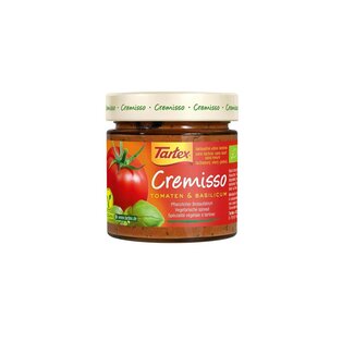 Tartex Tartex Cremisso tomaat basilicum bio 180 Gram