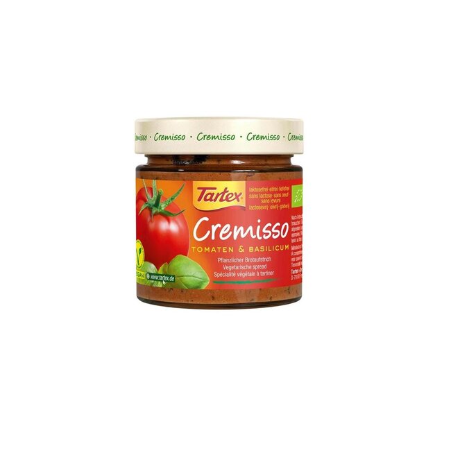 Tartex Cremisso tomaat basilicum bio 180 Gram