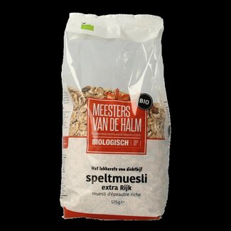 De Halm De Halm Muesli spelt extra rijk bio 575 Gram