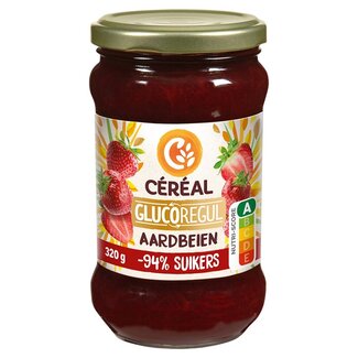 Cereal Cereal Aardbeienjam minder suikers 320 Gram