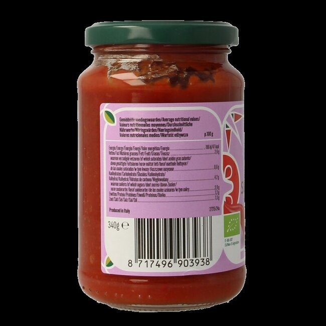 Sauce pâtes arrabiata bio Bioidea 340 g