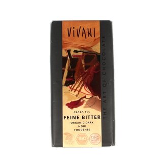 Vivani Vivani Chocolade puur delicaat 71% bio 100 Gram