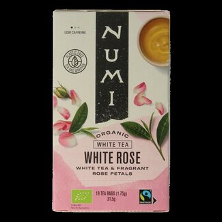Numi Numi Witte thee white rose bio 18 Zakjes