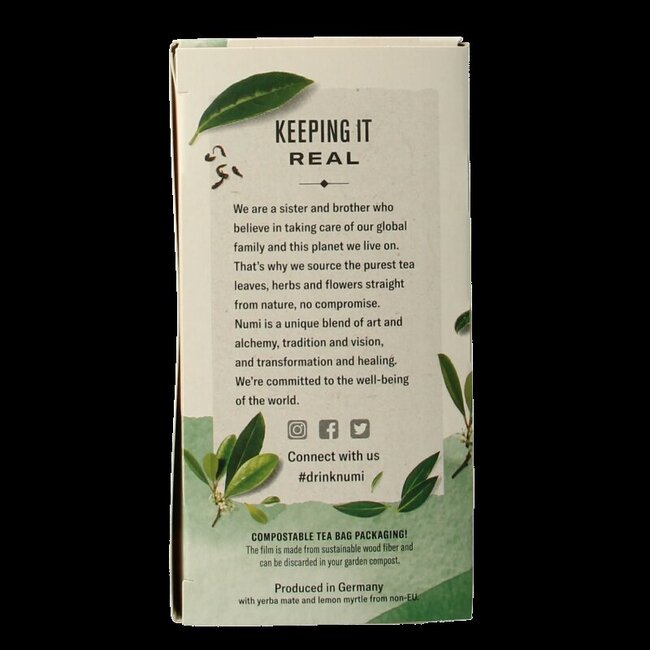 Numi Green tea mate lemon bio 18 Zakjes