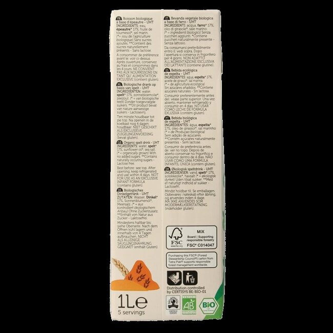 Lima Boisson à l'épeautre nature bio 1 litre