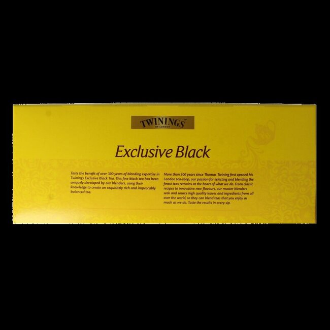 Twinings Exclusive black tea envelop 100 Zakjes