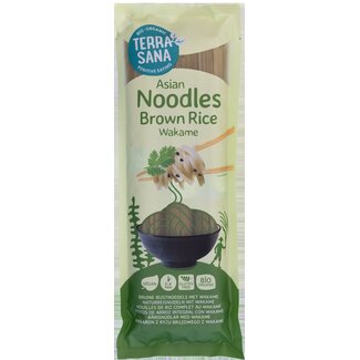 TerraSana TerraSana Bruine rijstnoedels met wakame bio 250 Gram
