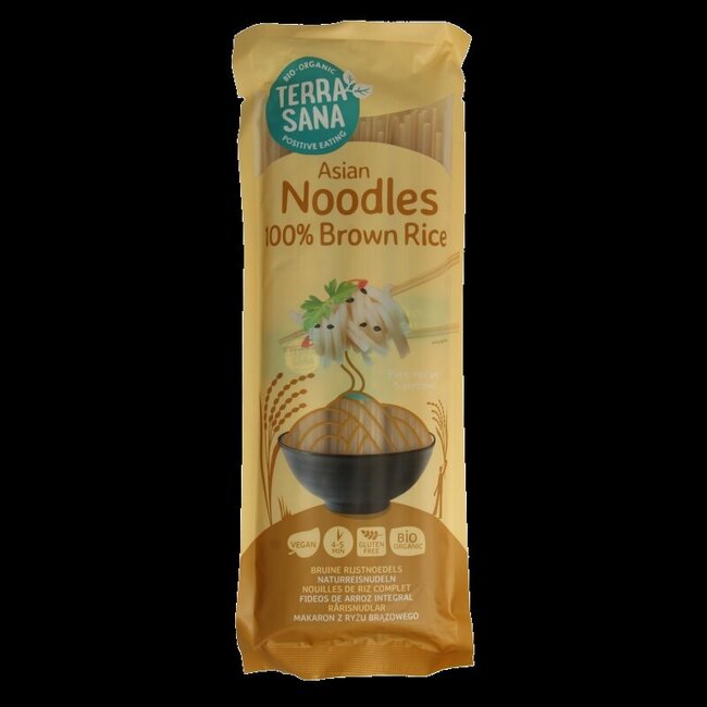 TerraSana Noedels bruine rijst bio 250 Gram