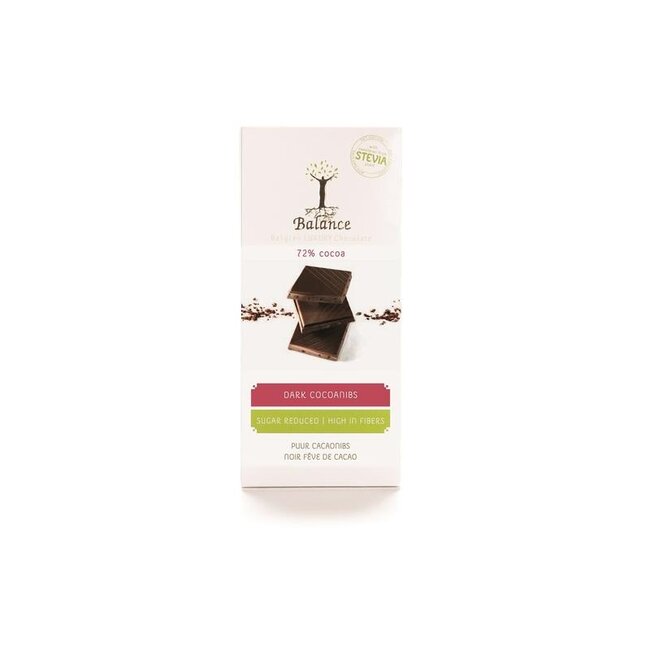Balance Choco stevia tablet puur cacao 85 Gram
