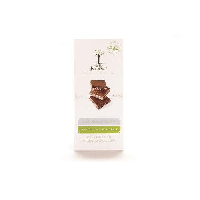 Balance Choco stevia tablet melk/kokoscreme 85 Gram