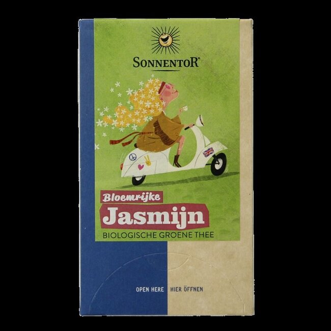 Sonnentor Jasmijn groene thee bio 18 Zakjes