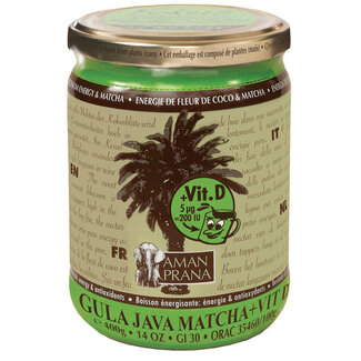 Amanprana Amanprana Gula java matcha + vitamine D bio 400 Gram