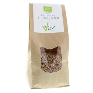 Vitiv Vitiv Bruine linzen bio 500 Gram